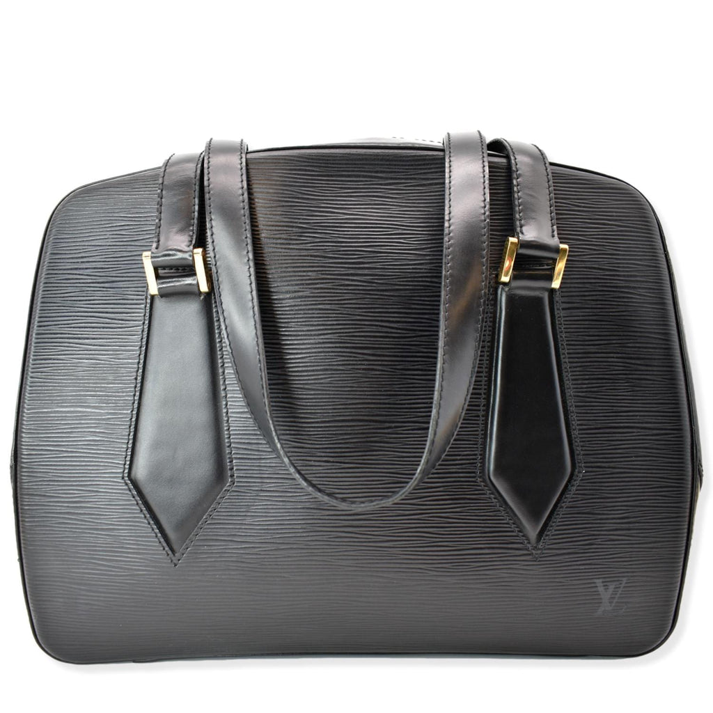 LOUIS VUITTON Voltaire Epi Leather Shoulder Bag Black