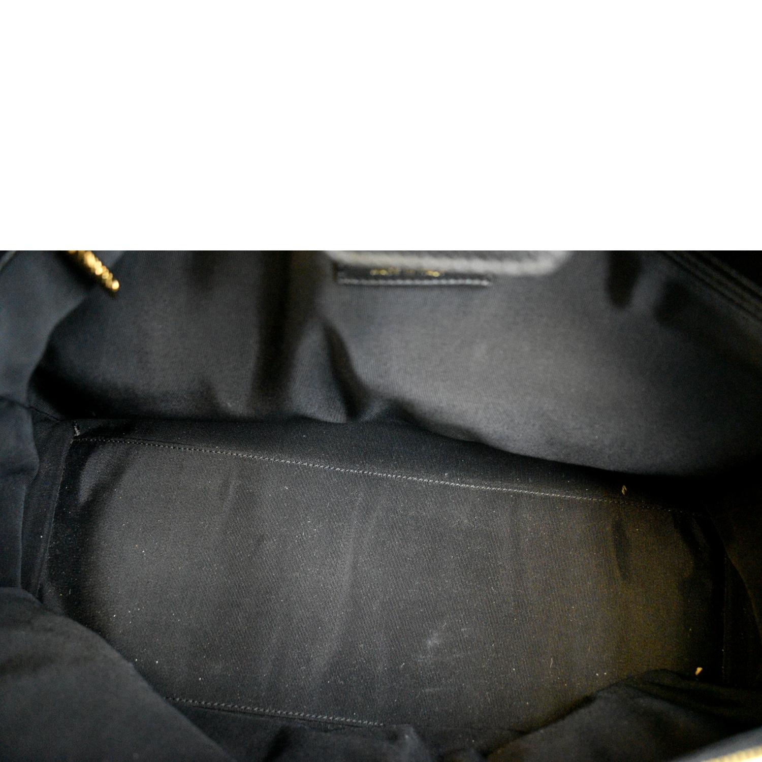 CHANEL Cerf Executive Leather Shopper Tote Bag Black