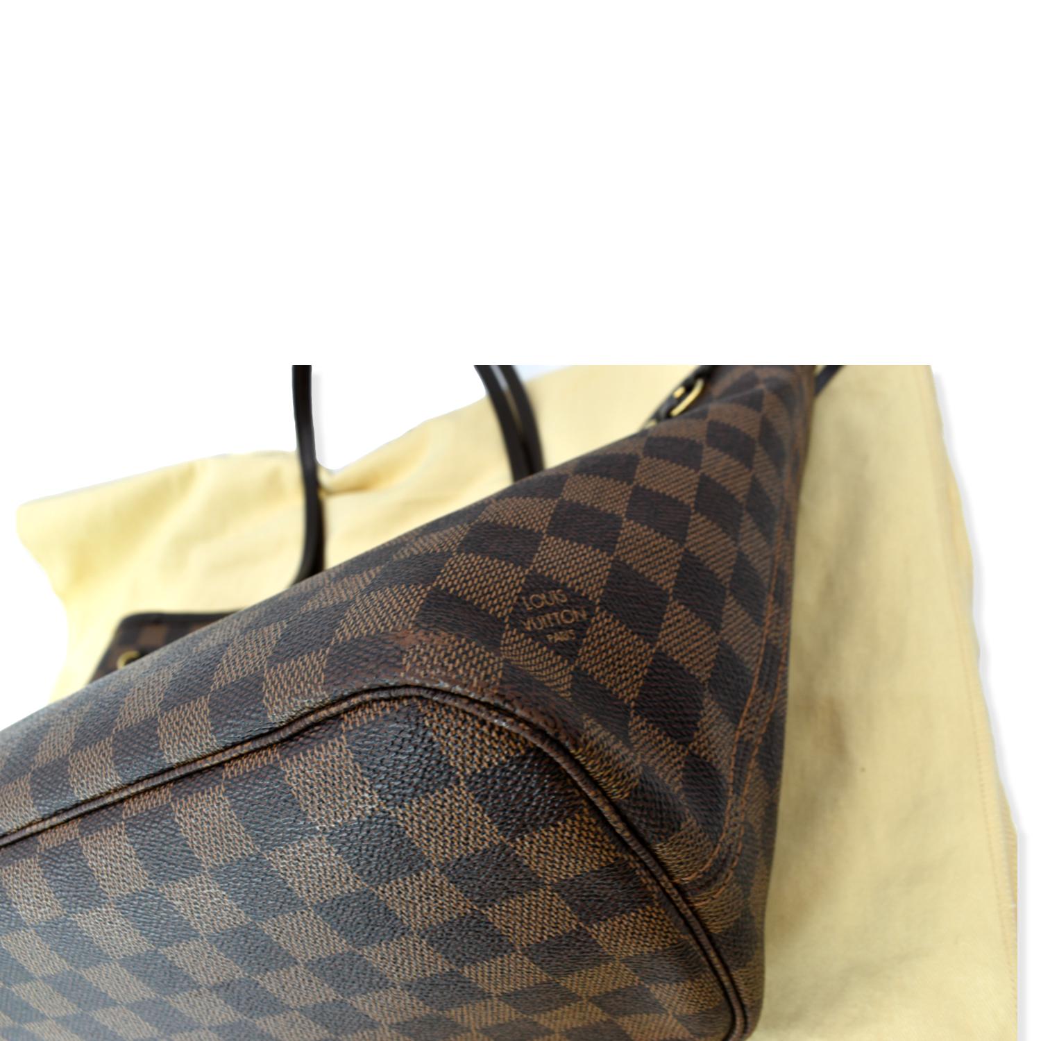 LOUIS VUITTON  Neverfull MM Damier Ebene Shoulder Bag Brown