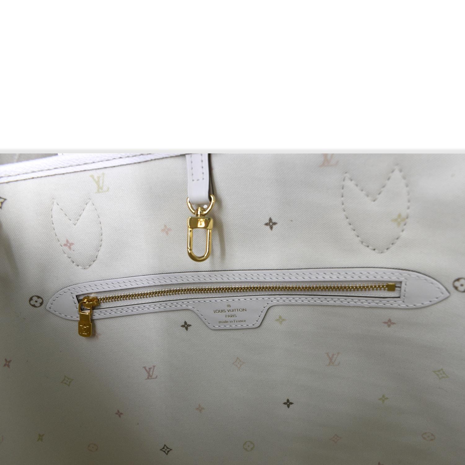 LOUIS VUITTON Neverfull MM Monogram Coated Canvas Tote Sunset Kaki