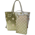 LOUIS VUITTON Neverfull MM Monogram Coated Canvas Tote Sunset Kaki