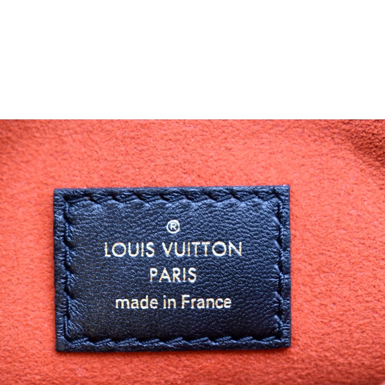 LOUIS VUITTON Coussin BB Monogram Embossed Leather Shoulder Bag Black