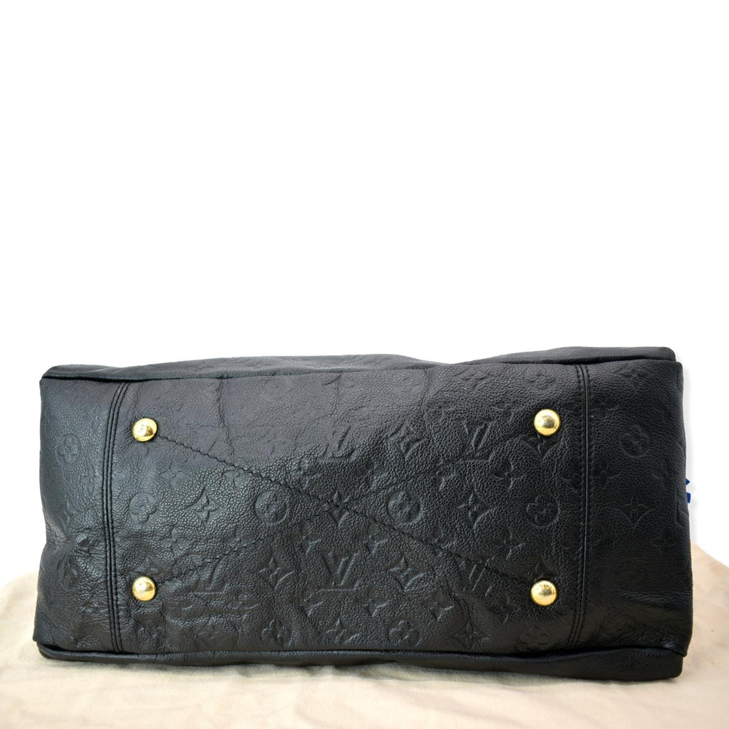 LOUIS VUITTON Artsy MM Empreinte Leather Shoulder Bag Black