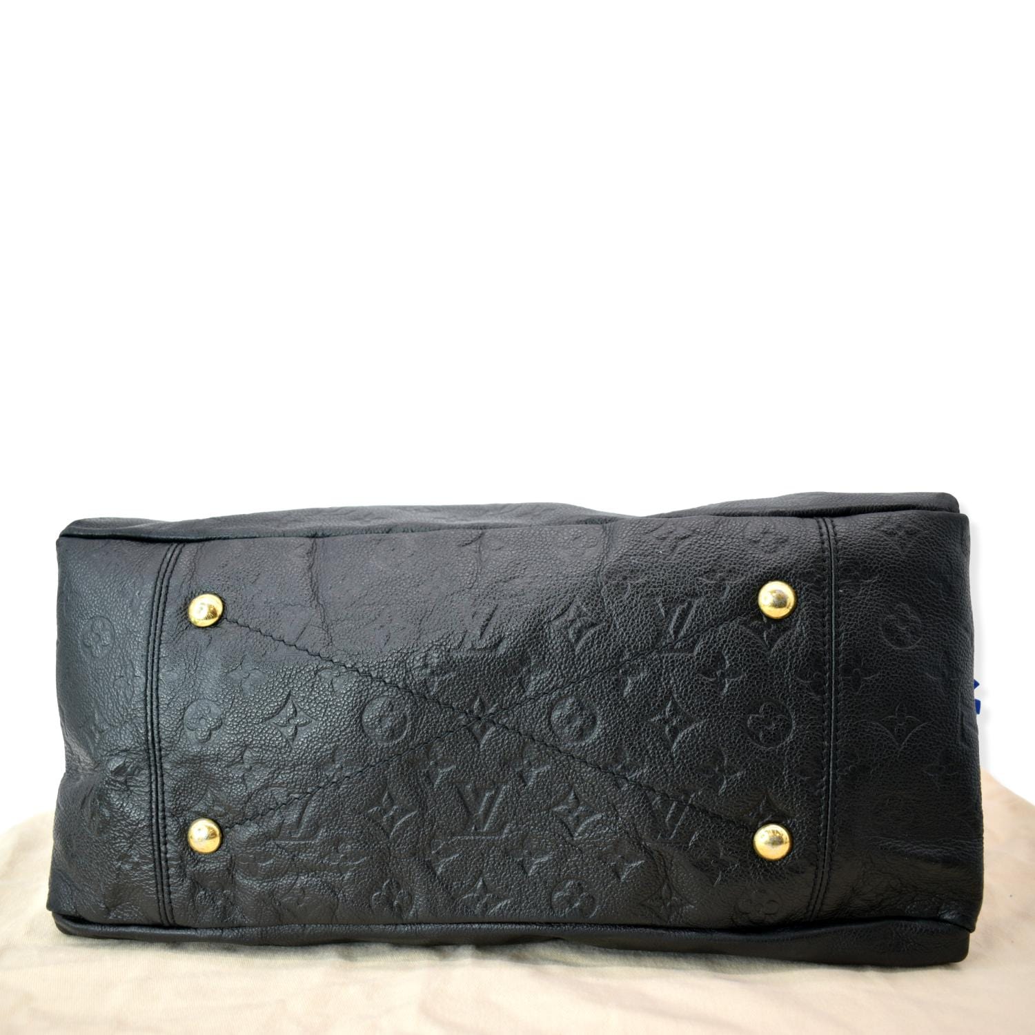 LOUIS VUITTON Artsy MM Empreinte Leather Shoulder Bag Black
