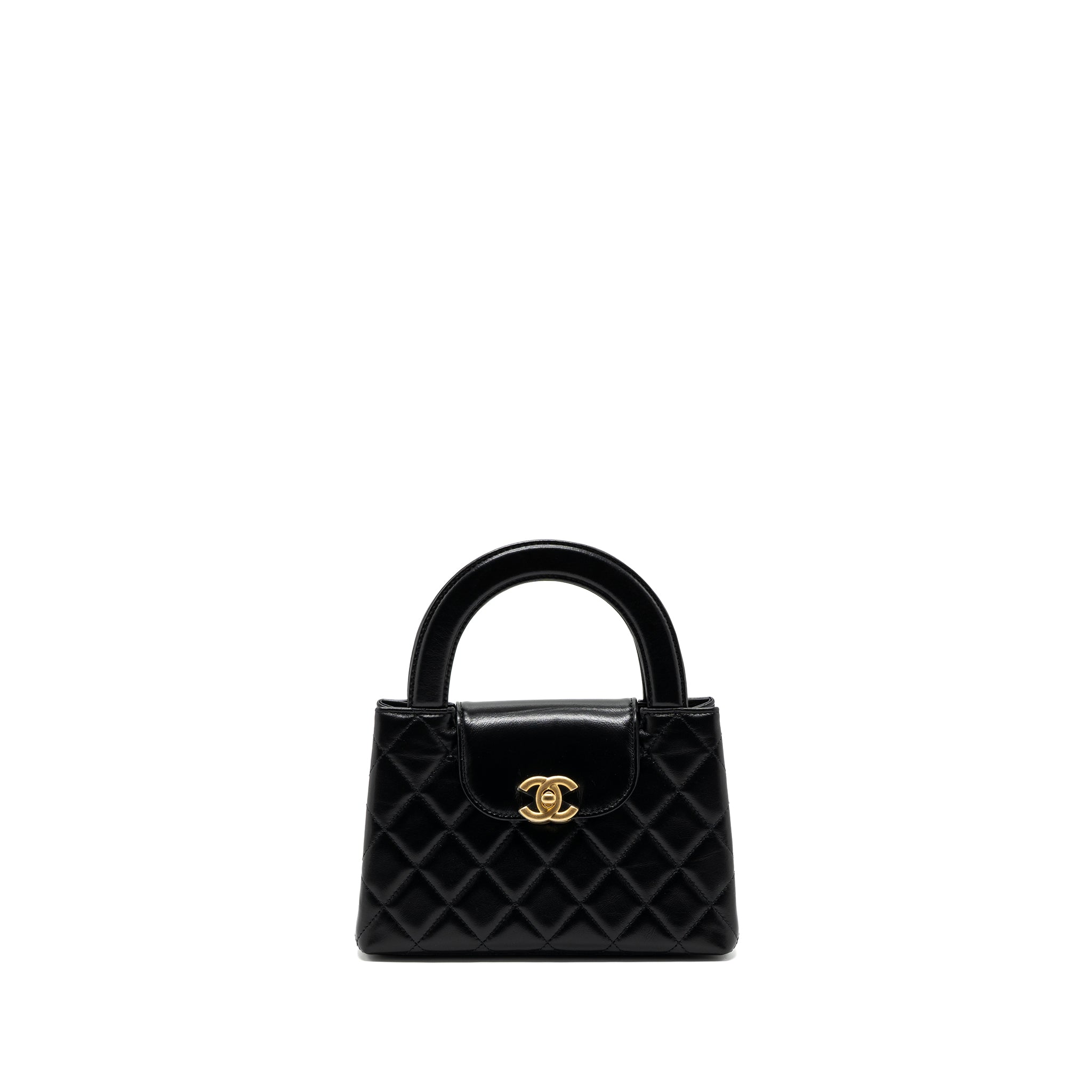Chanel 23k Mini Shopping Tote Calfskin Black Brushed (Microchip)
