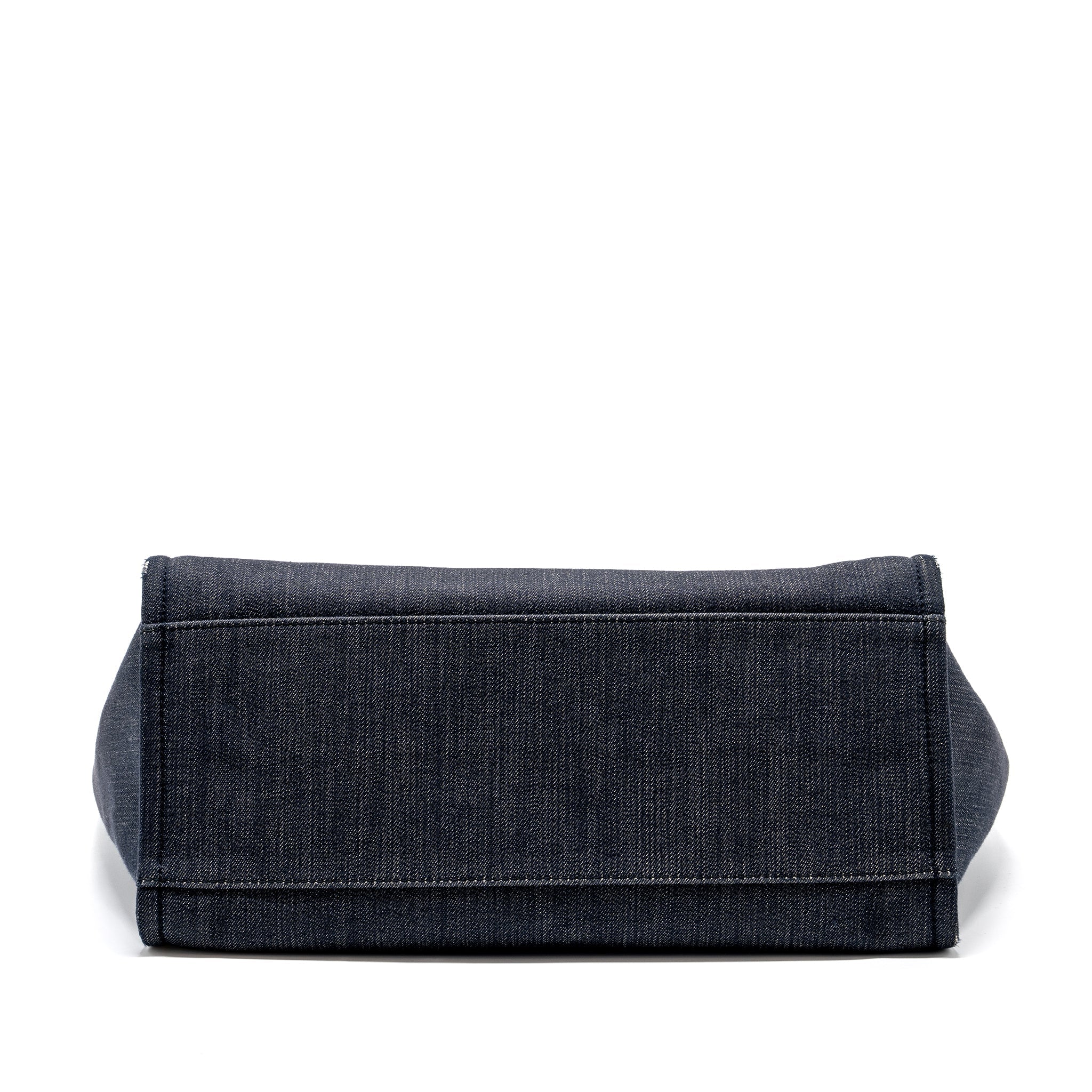 Chanel Deauville Tote Bag Canvas Blue Denim