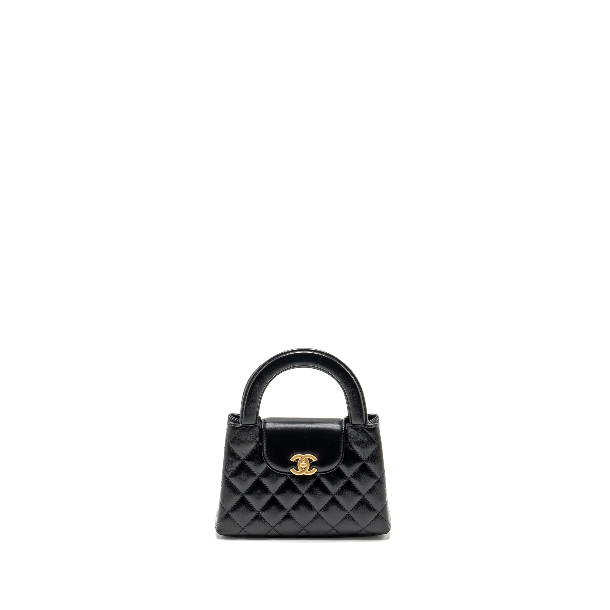 Chanel Mini Kelly Shopping Tote Bag Calfskin Black  (Microchip)