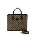 Gucci GG small tote bag GG supreme canvas / brown