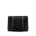 Chanel grand shopping tote bag caviar Black
