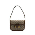 Gucci Horsebit 1955 Shoulder Bag GG Supreme Canvas/ Leather Brown