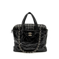 Chanel Portobello Tote Bag Calfskin/Tweed Black/Grey