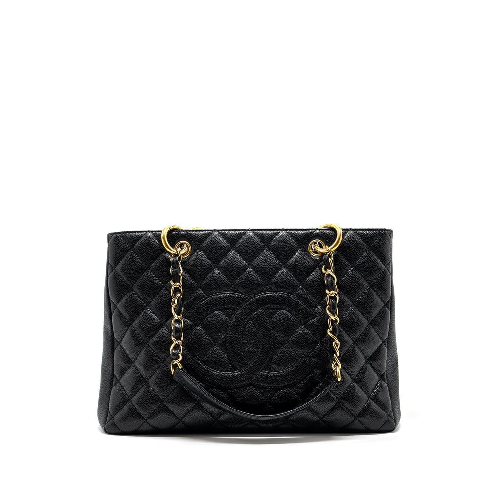Chanel grand shopping tote caviar black