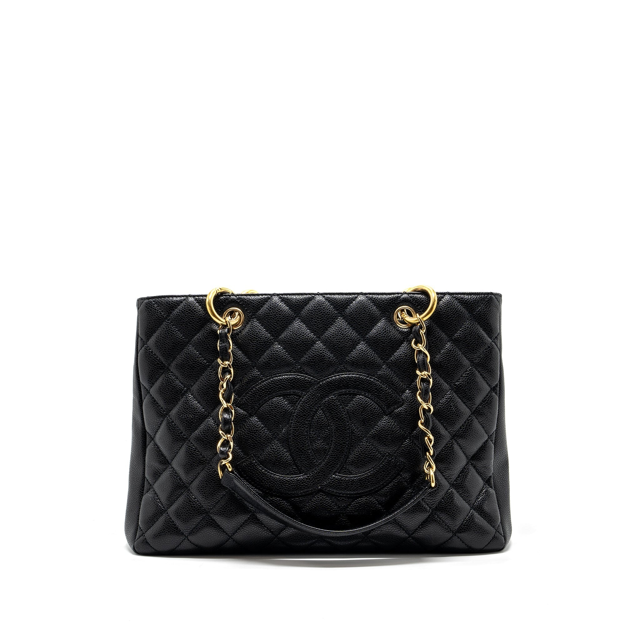 Chanel grand shopping tote caviar black