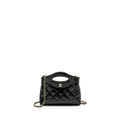 Chanel Mini 31 Clutch With Chain Shiny Calfskin Black L (Microchip)