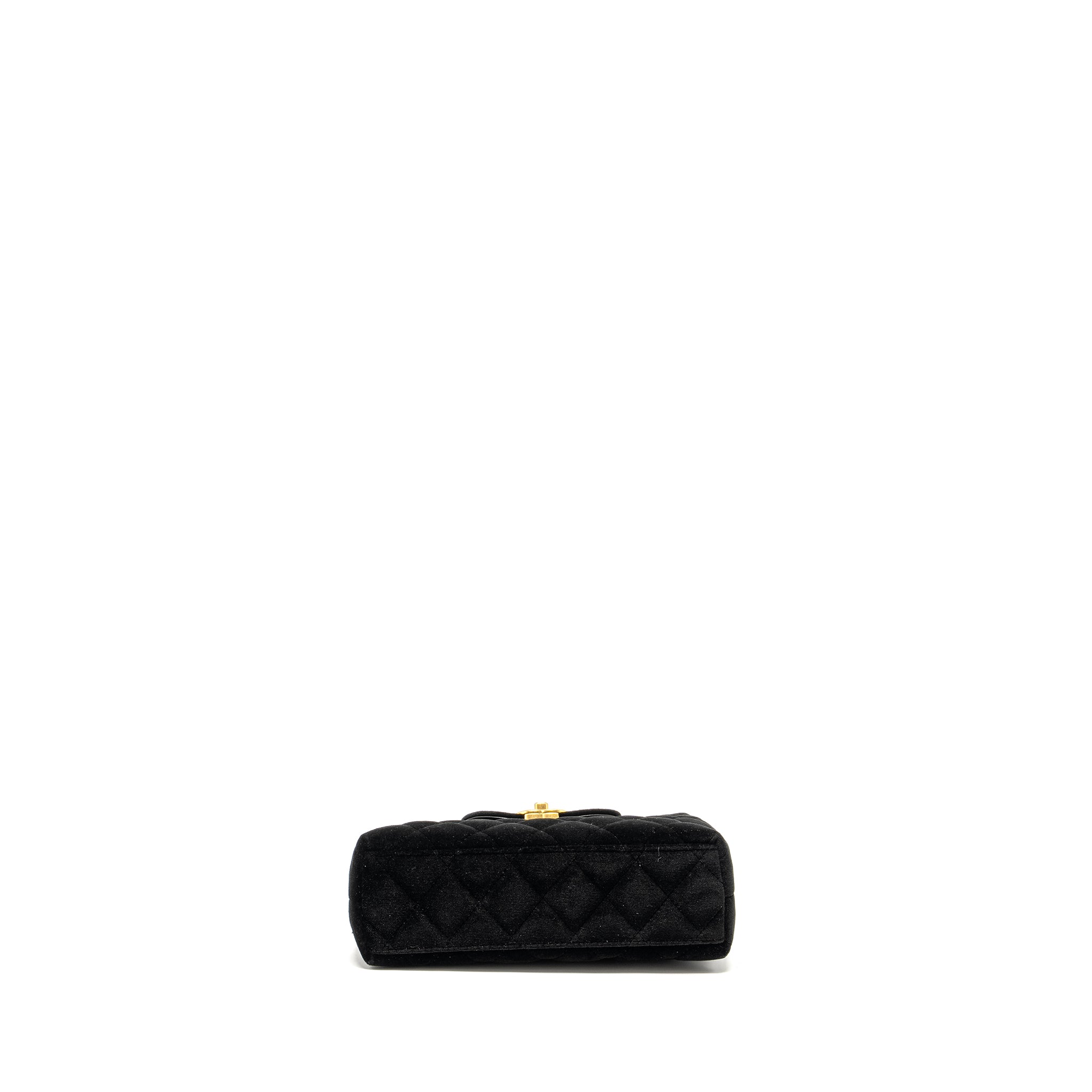 Chanel 24a Mini Shopping Tote/Mini Kelly Velvet Black  (microchip)