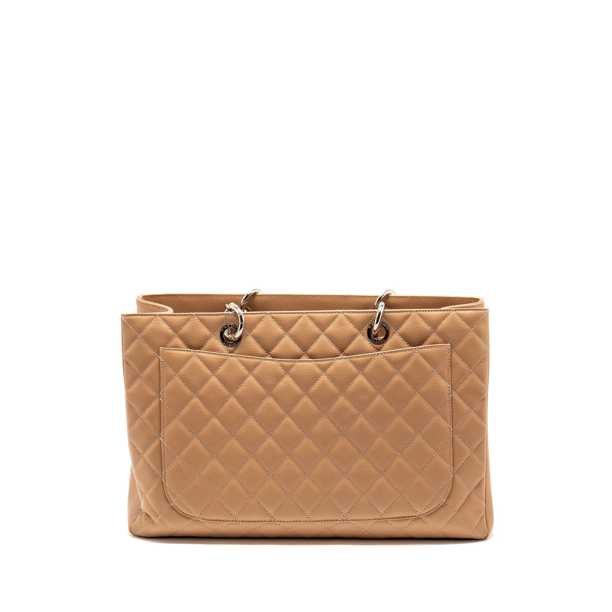 Chanel XL Grand Shopping tote Bag Caviar Dark Beige