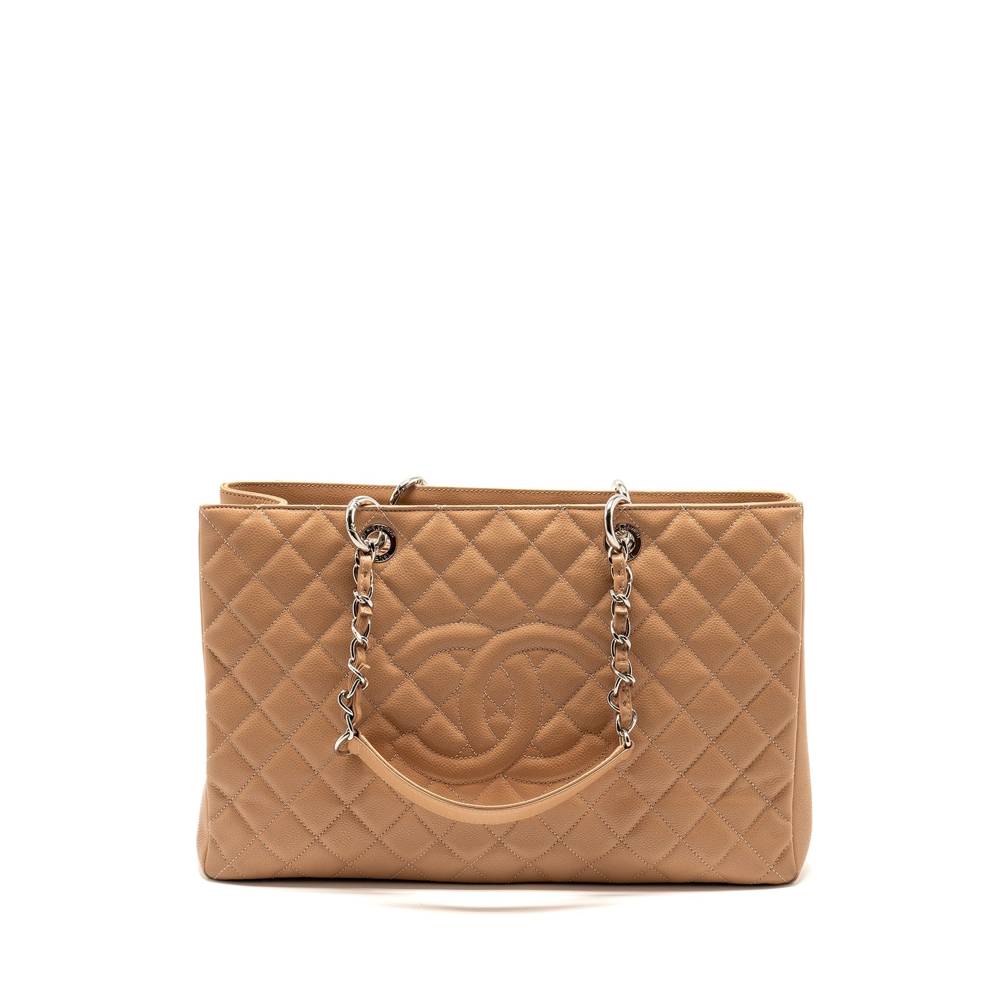 Chanel XL Grand Shopping tote Bag Caviar Dark Beige