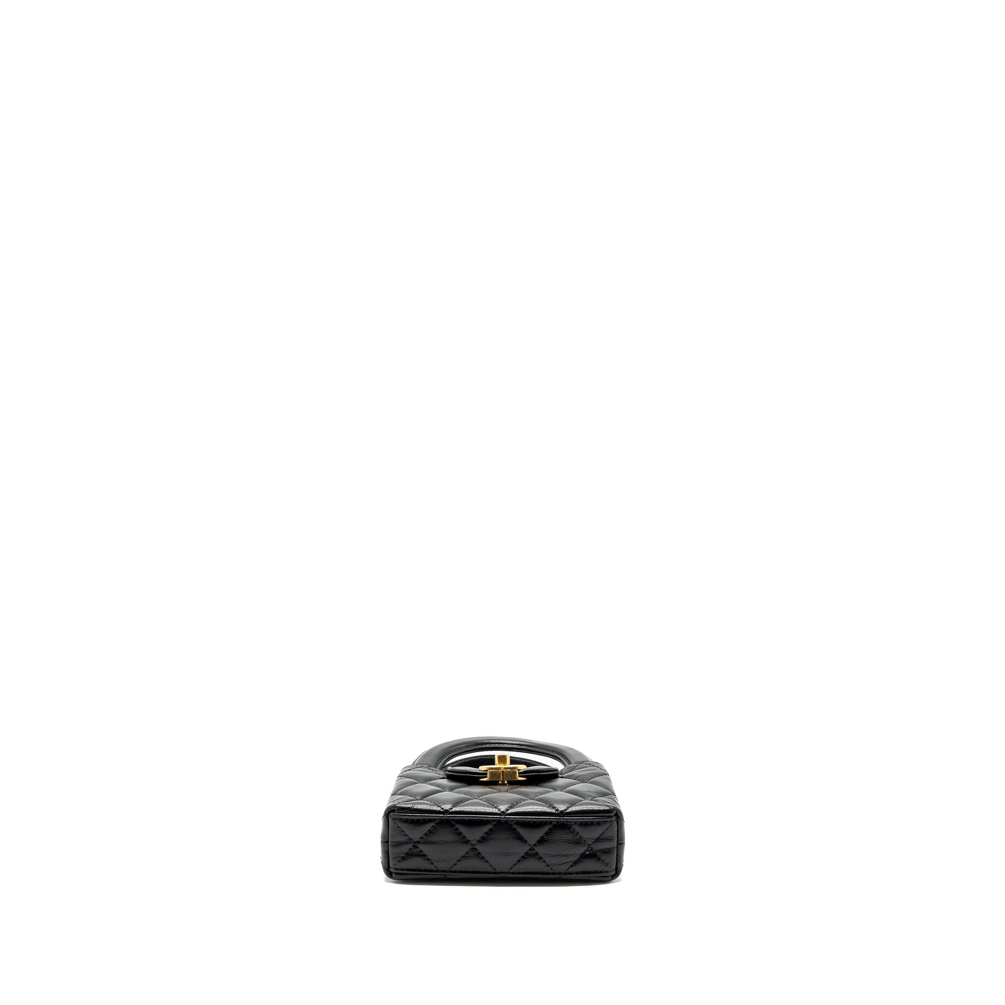 Chanel 23k Nano Shopping Tote Calfskin Black (microchip)