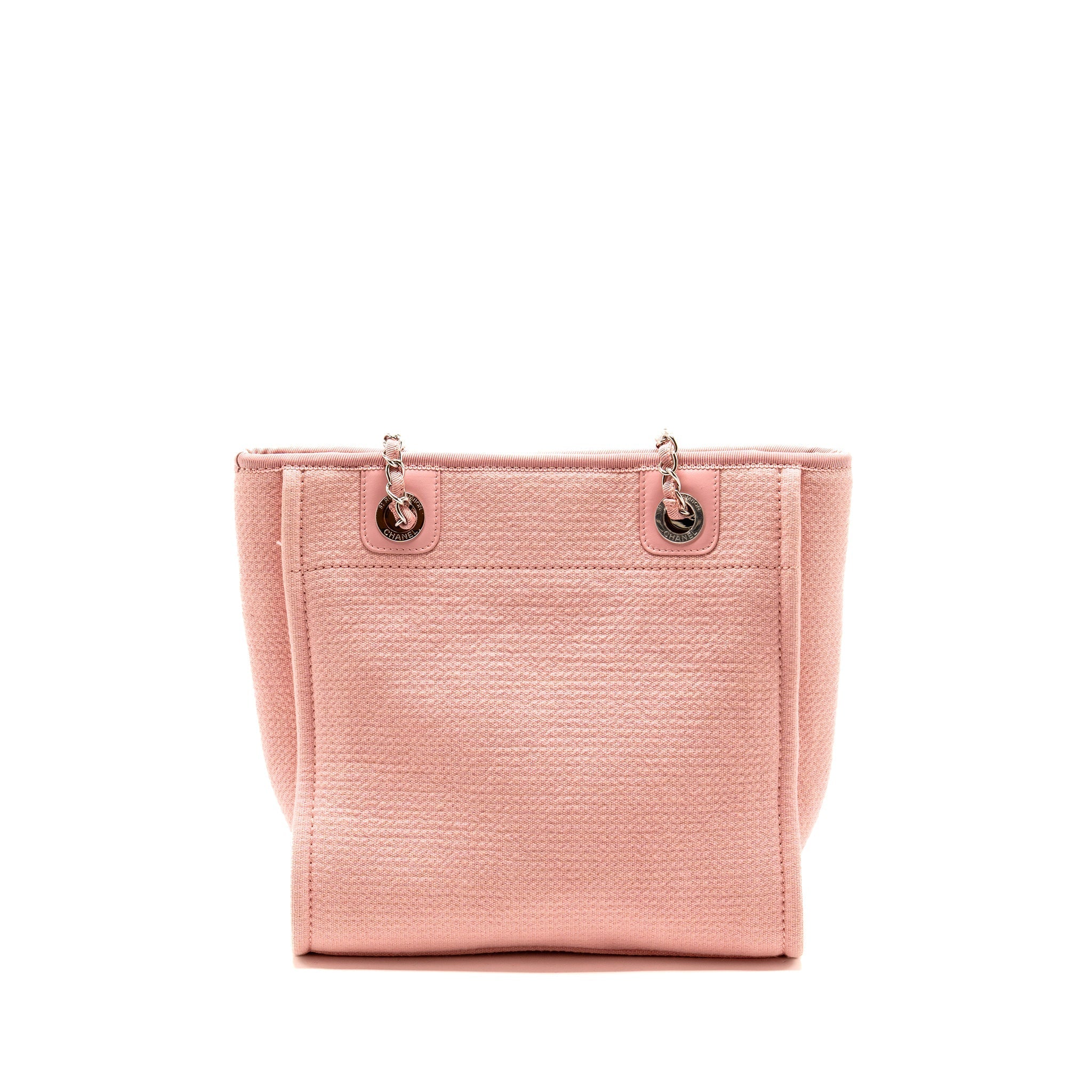 Chanel Deauville Pm Tote Bag Canvas Pink  (microchip)