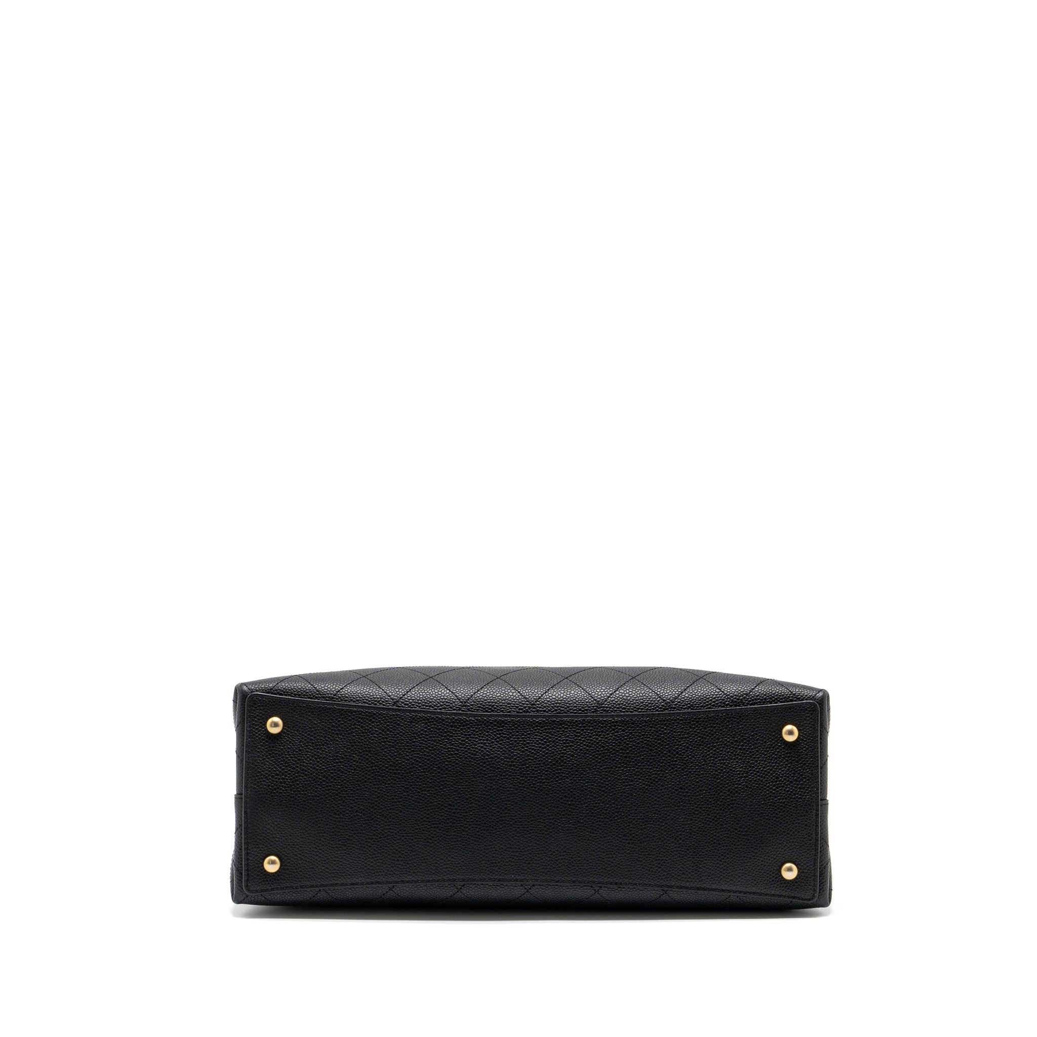 Chanel Chains Tote Bag Caviar Black Brushed