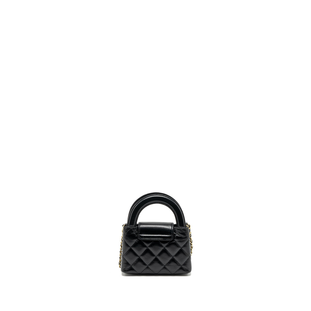Chanel 23k Nano Shopping Tote Calfskin Black (microchip)