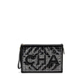 Chanel Letter Logo Clutch Bag Tweed PVC/Lambskin Black L