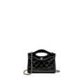 Chanel Mini 31 Clutch with Chain Shiny Calfskin Black L (Microchip)
