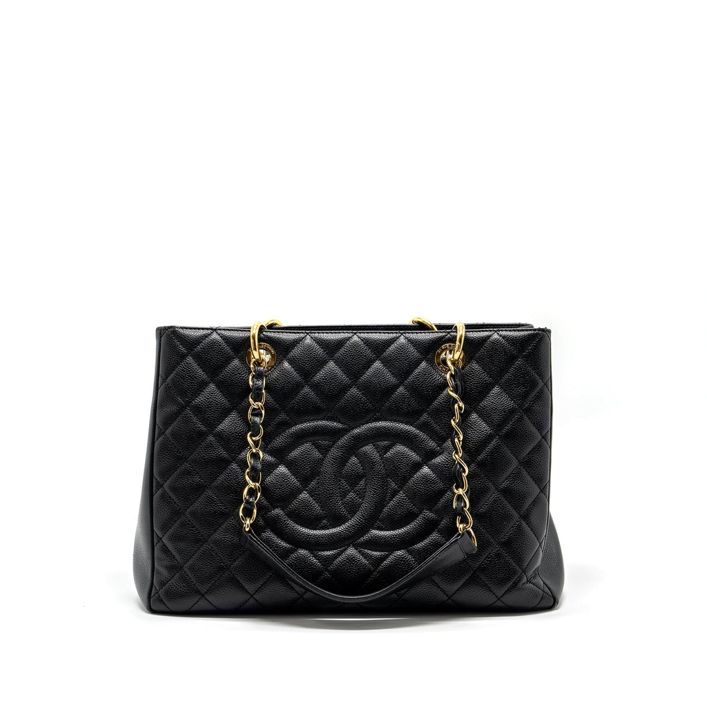 Chanel grand shopping tote bag caviar Black