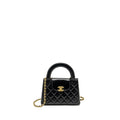 Chanel Mini Kelly Shopping TOTE Bag Calfskin Black  (Microchip)