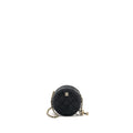 Chanel Pearl Crush Round Clutch Quilted Velvet Black L