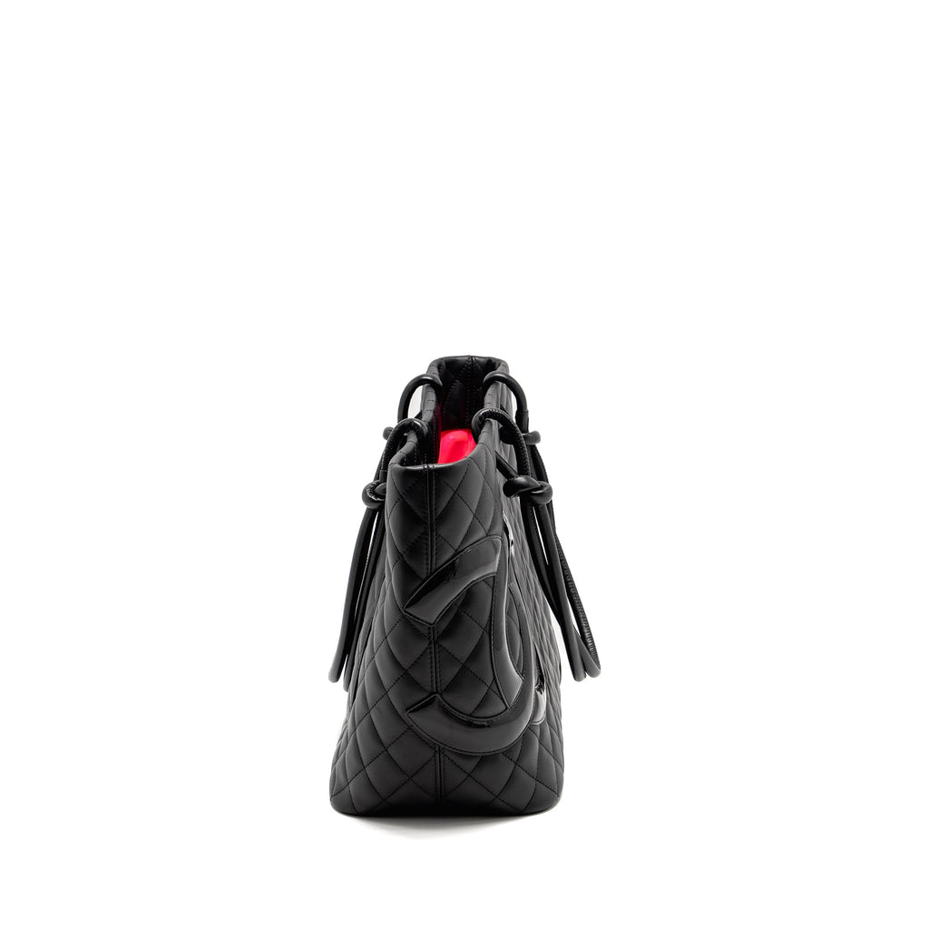 Chanel Cambon Ligne Tote Bag calfskin Black