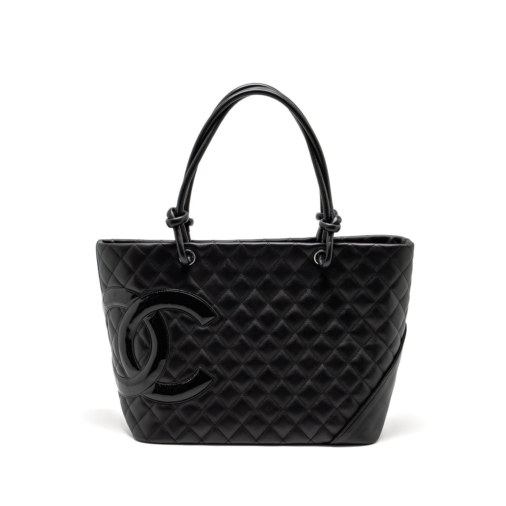 Chanel Cambon Ligne Tote Bag calfskin Black