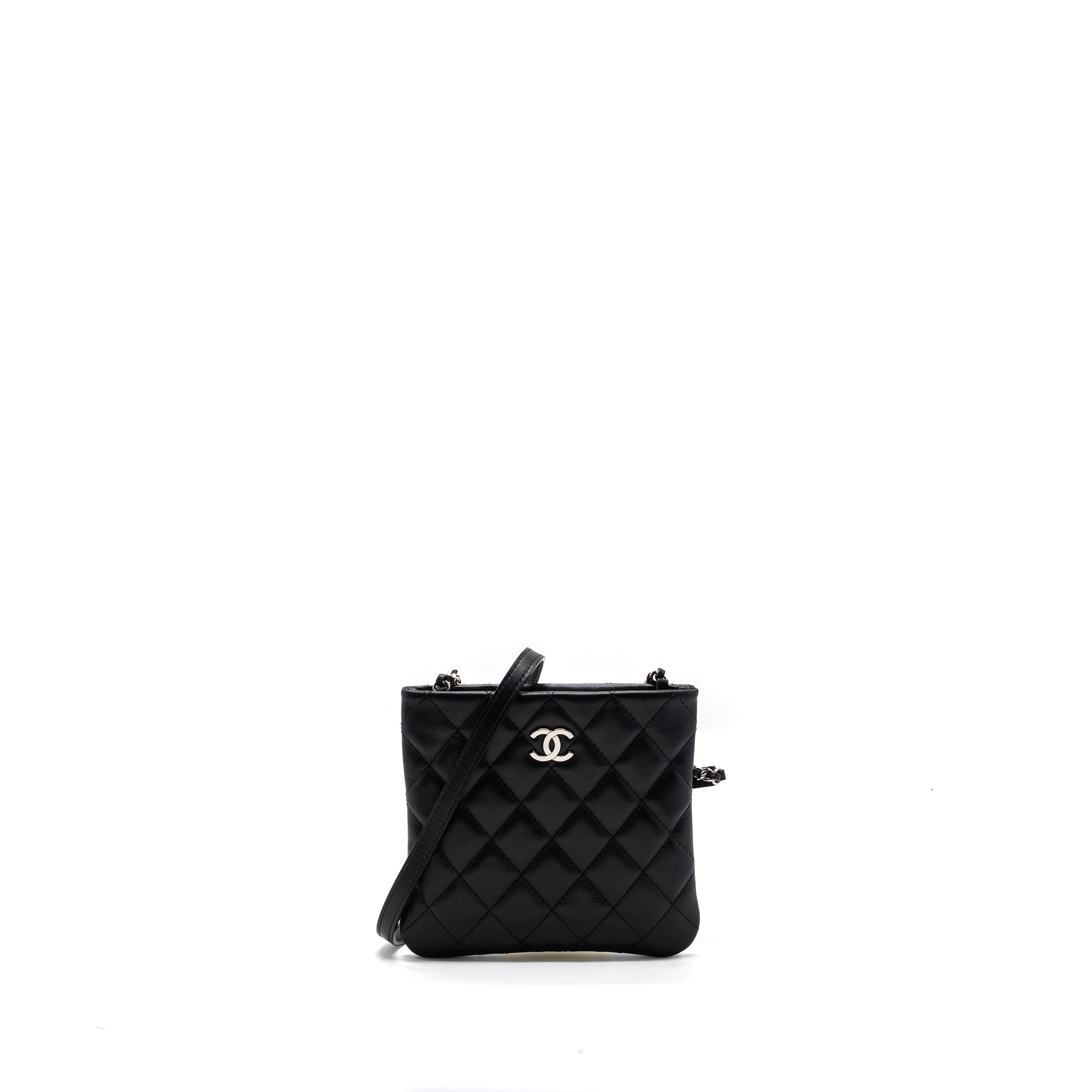 CHANEL SHOULDER BAG LAMBSKIN BLACK