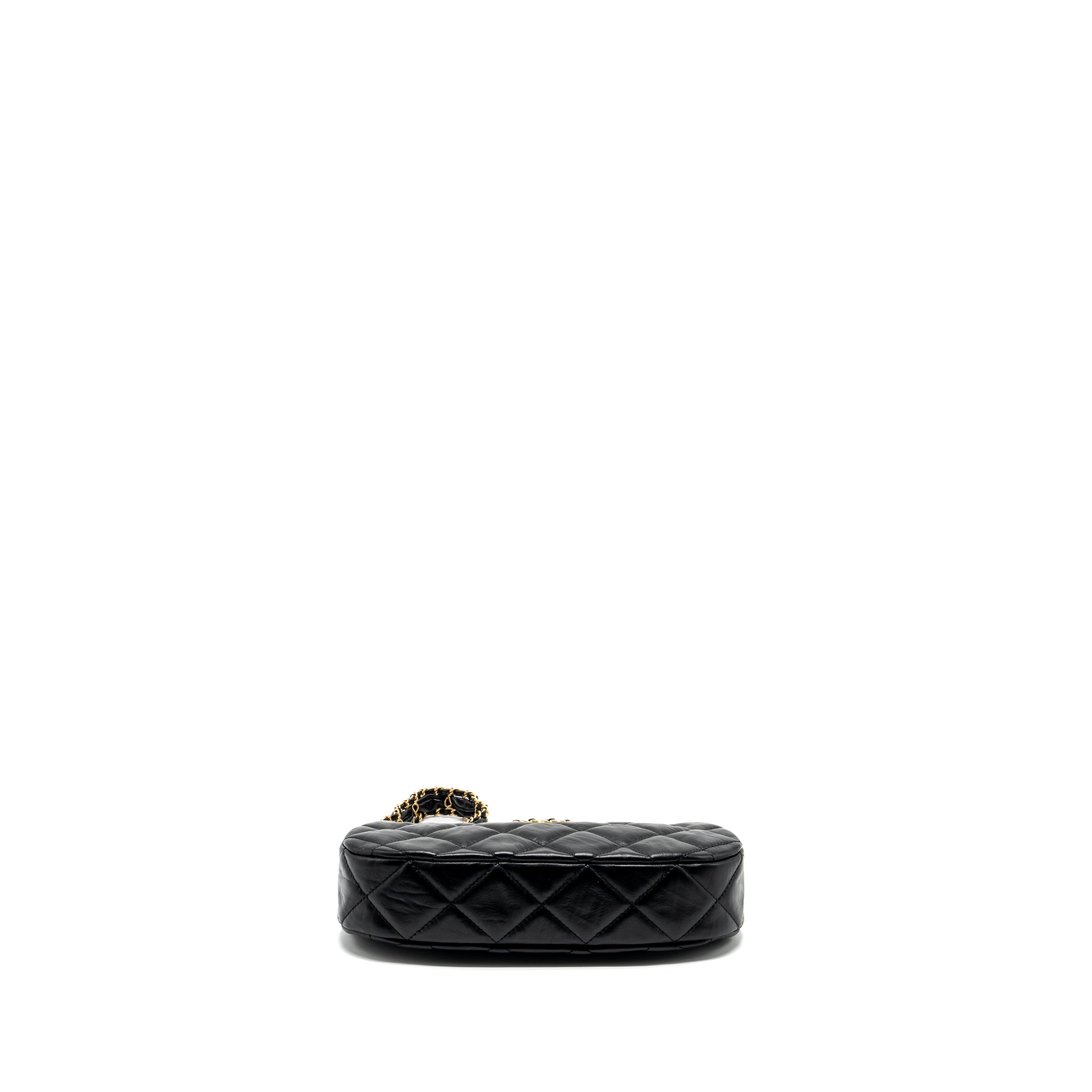 Chanel 23k 19 Hobo Shoulder Bag Calfskin Black  (microchip)