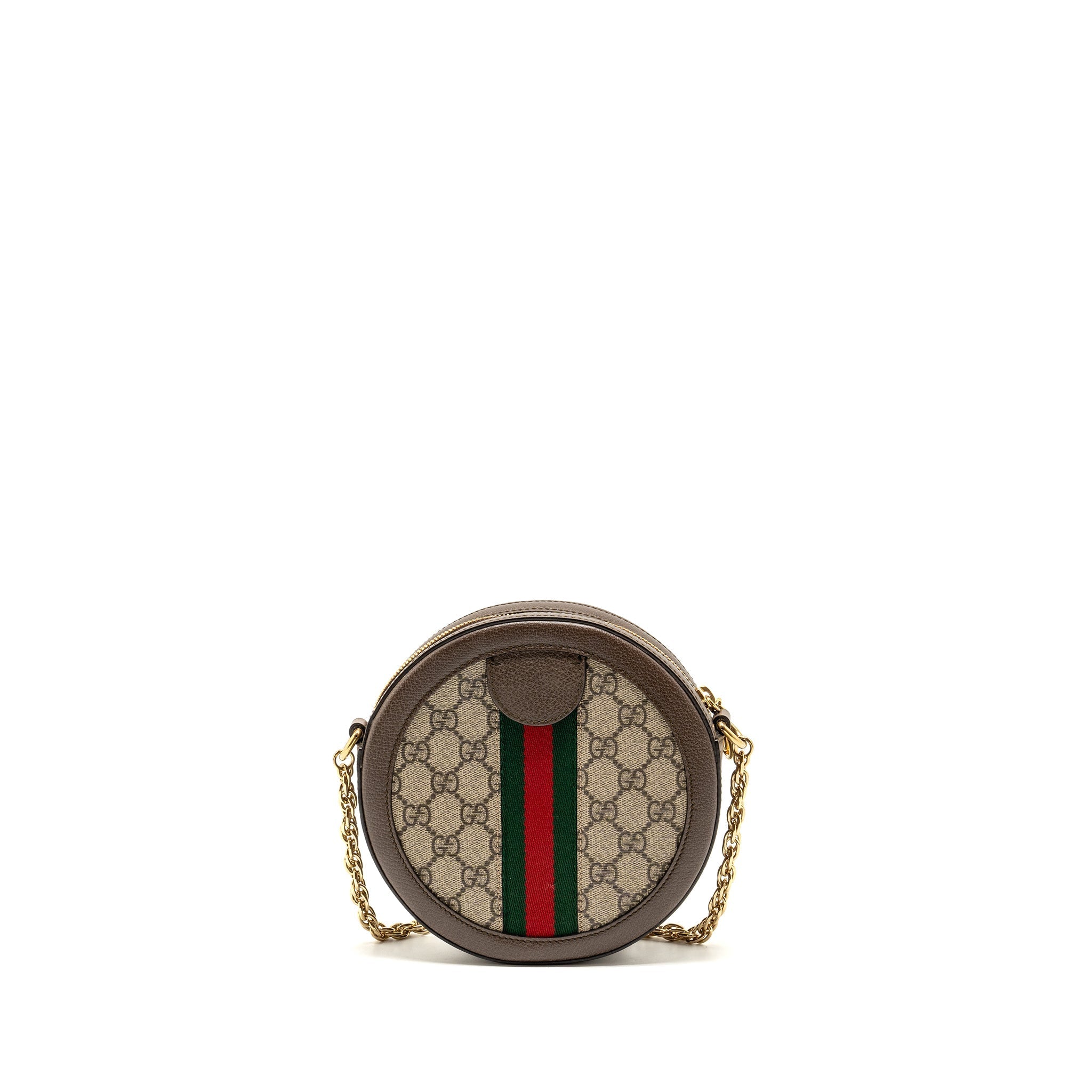 Gucci Ophidia GG Round Shoulder Crossbody Bag GG Supreme Canvas