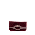 Chanel Folding Clutch Bag Velvet/Lambskin Burgundy L