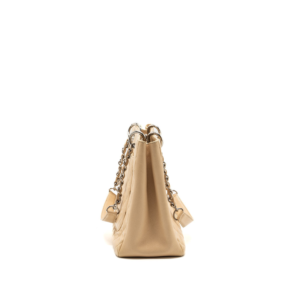 Chanel grand shopping tote bag caviar beige