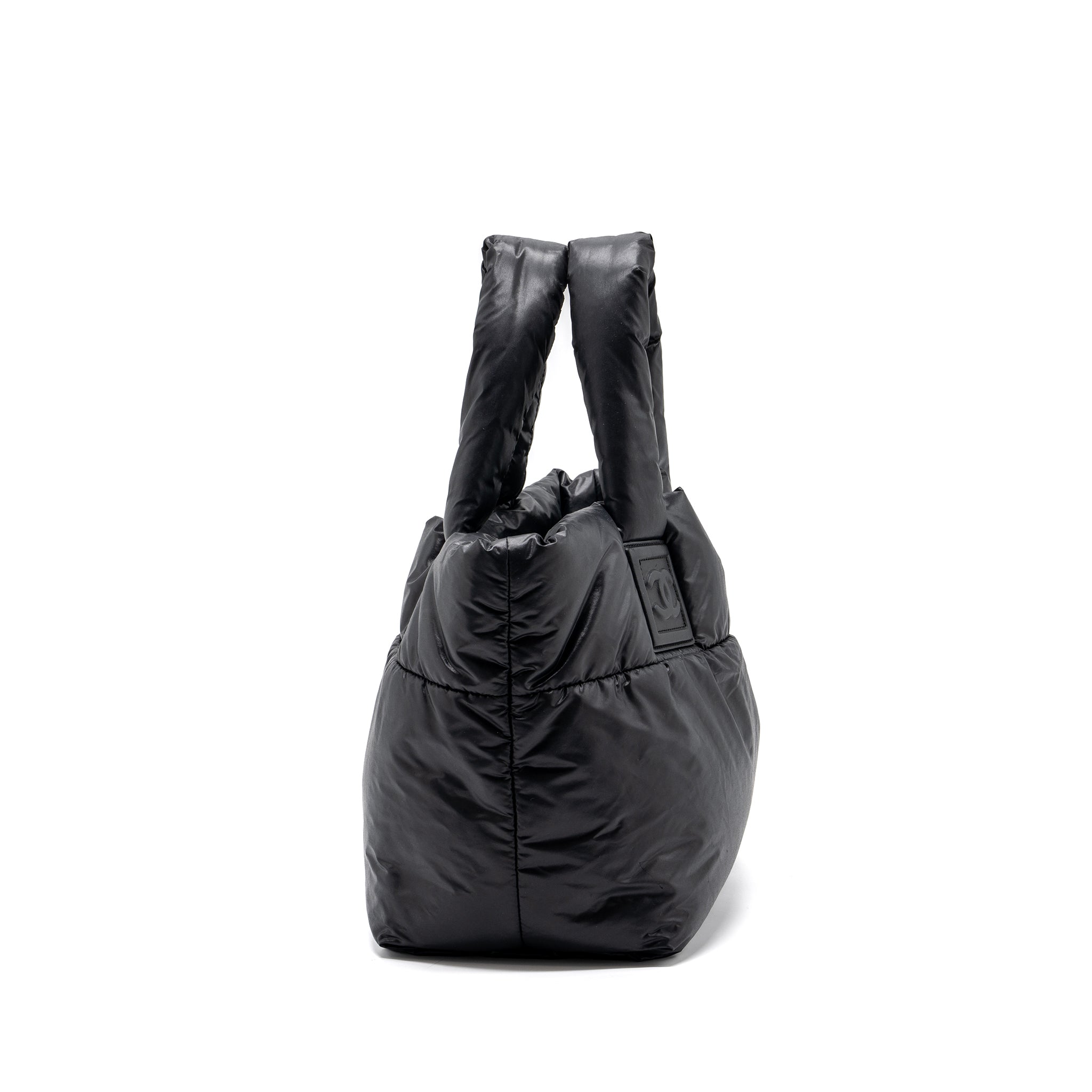 Chanel small puffy Down tote bag nylon black