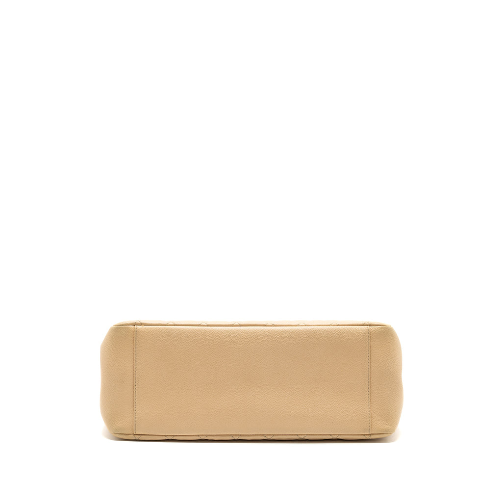 Chanel grand shopping tote bag caviar beige