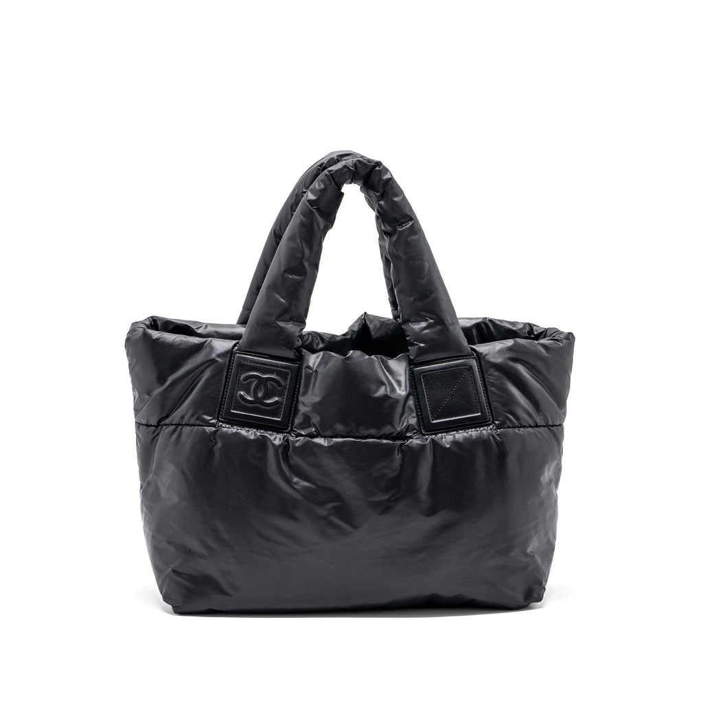 Chanel small puffy Down tote bag nylon black