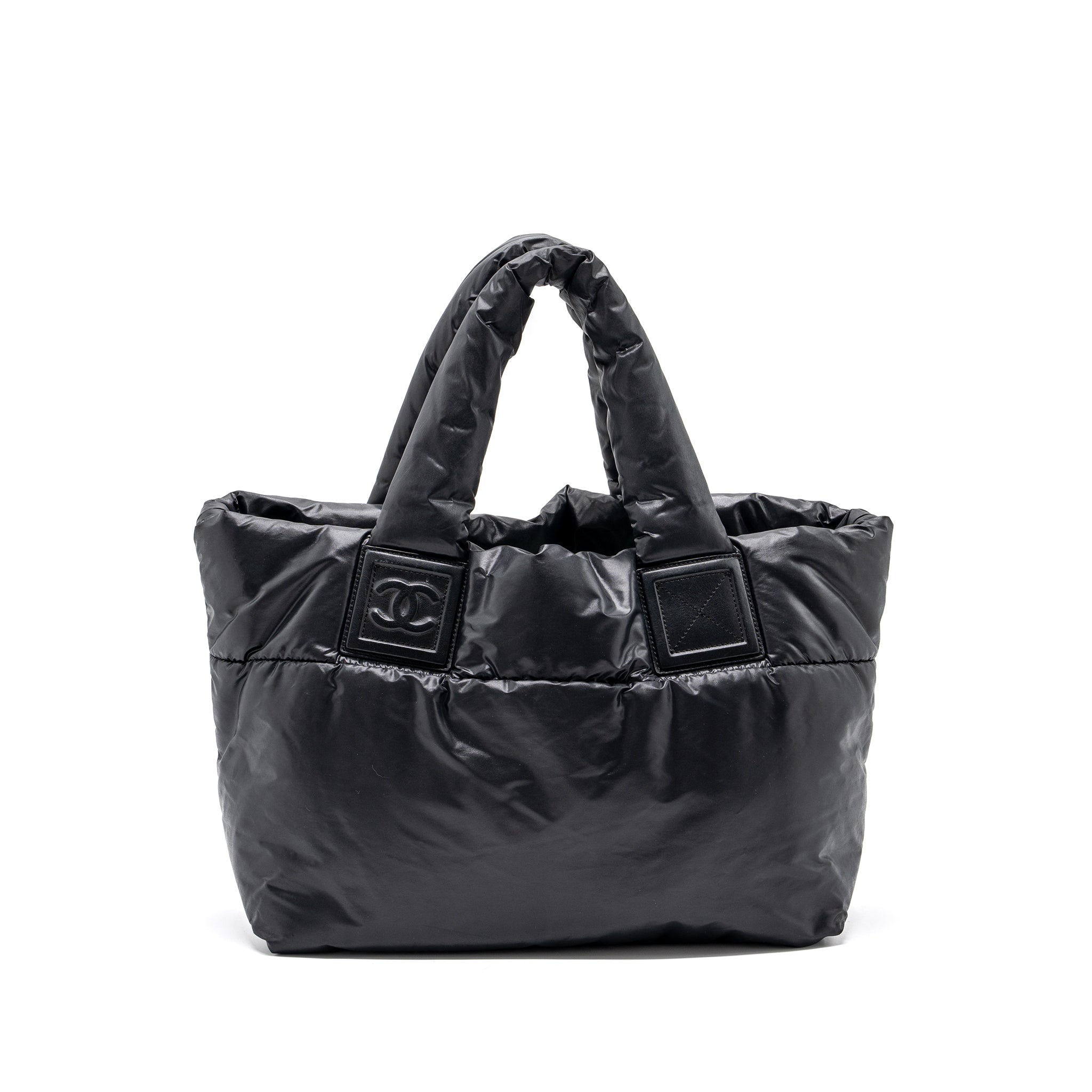 Chanel small puffy Down tote bag nylon black