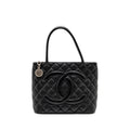 Chanel Medallion Tote Bag Caviar Black