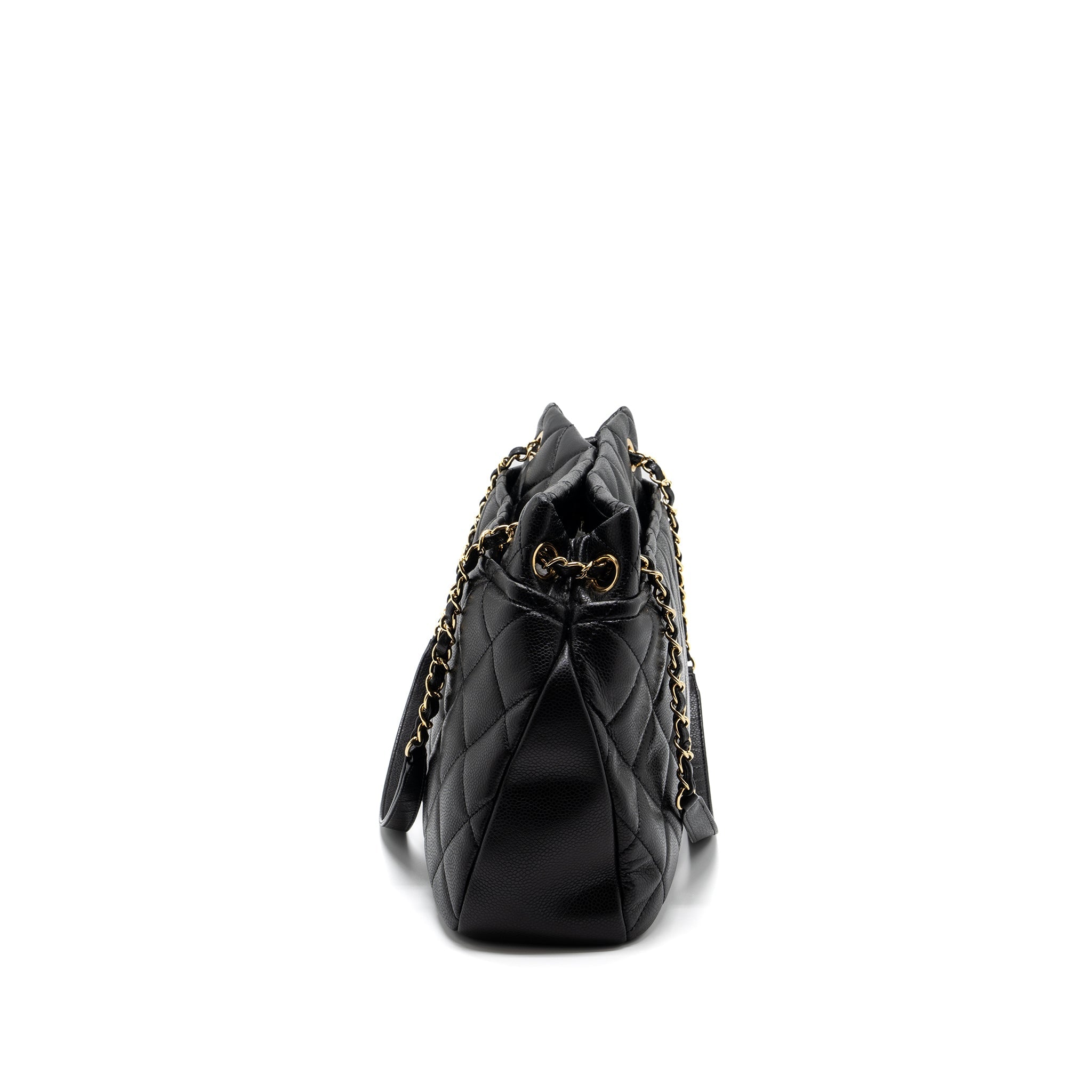 Chanel Matelasse Chain Tote Bag Caviar Black