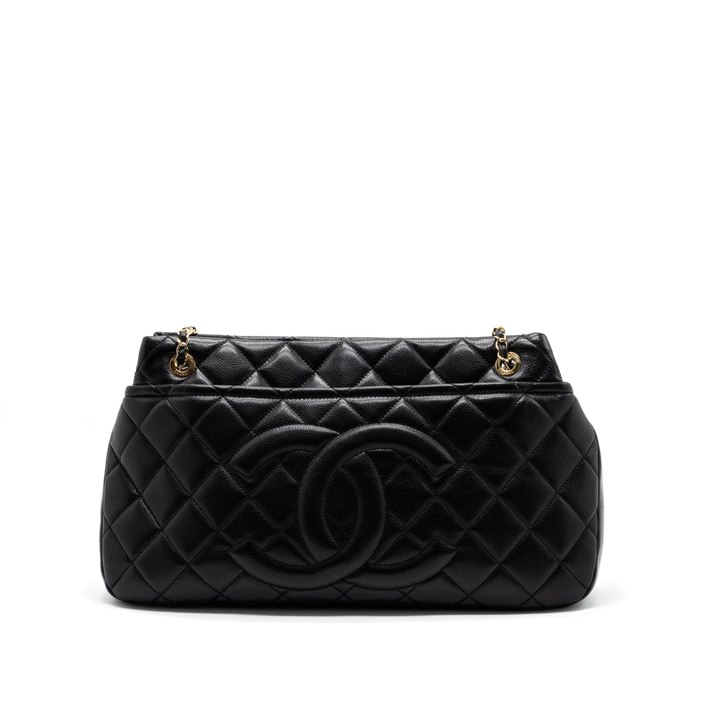 Chanel Matelasse Chain Tote Bag Caviar Black