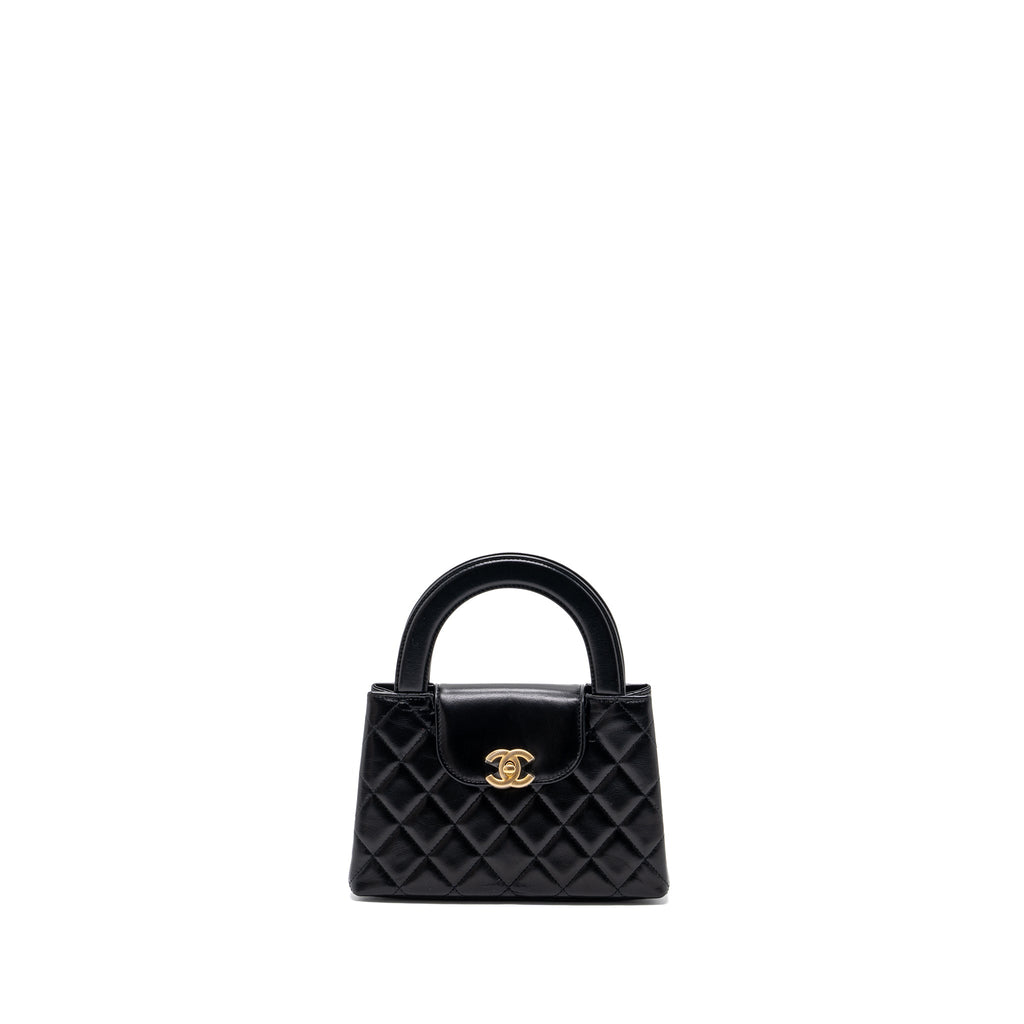 Chanel 23k Mini Shopping Tote Calfskin Black (Microchip)