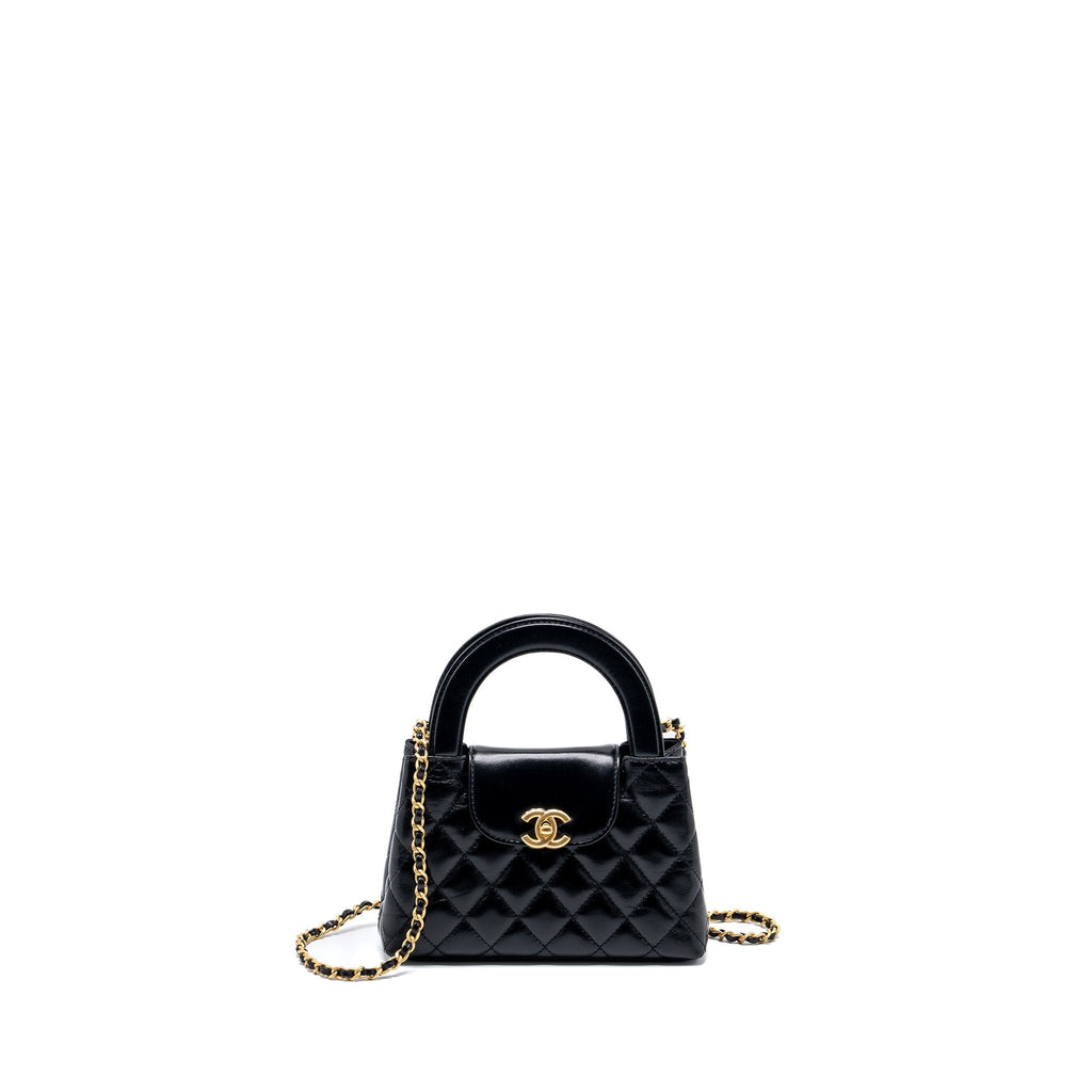 Chanel 24p Mini Shopping Tote Calfskin Black  (Microchip)