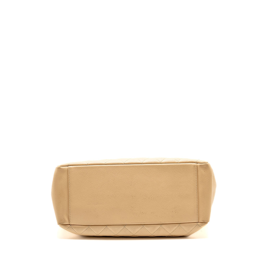 Chanel Grand Shopping Tote Bag Caviar Beige