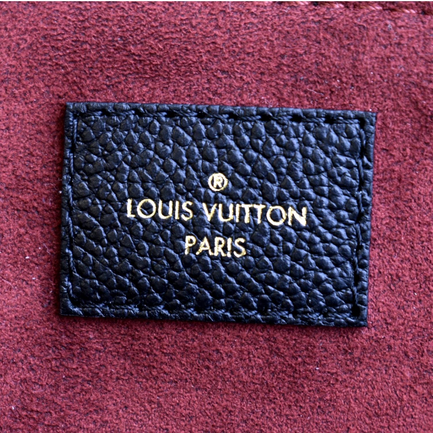 LOUIS VUITTON Petit Palais Monogram Empreinte Leather Shoulder Bag Black