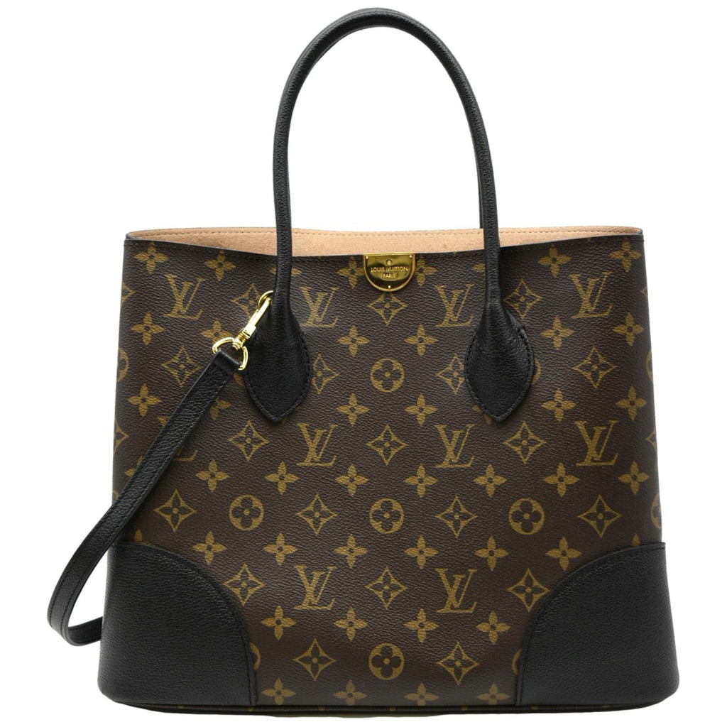 LOUIS VUITTON Flandrin Monogram Canvas Tote Shoulder Bag Brown