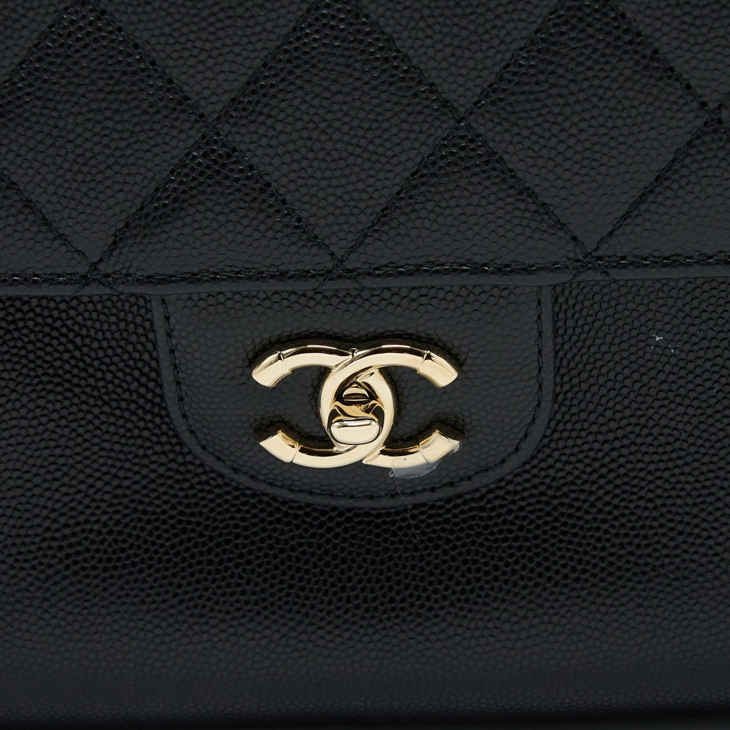 Chanel 19C Large Shopping Tote Bag Caviar Black L
